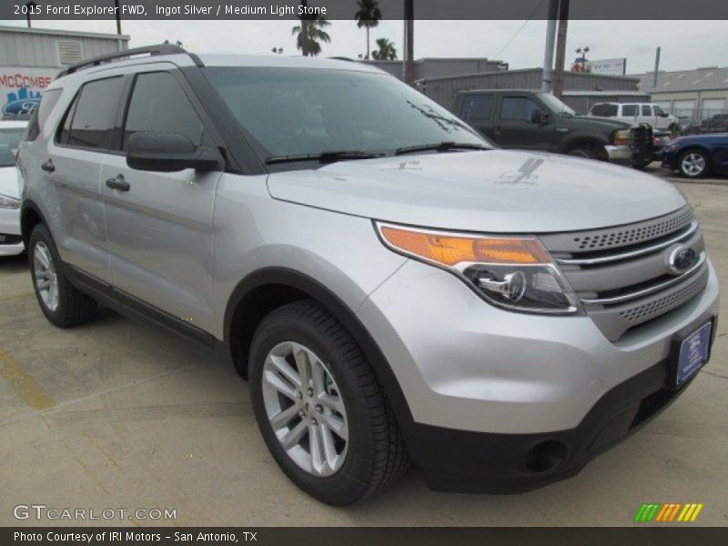 Ingot Silver / Medium Light Stone 2015 Ford Explorer FWD