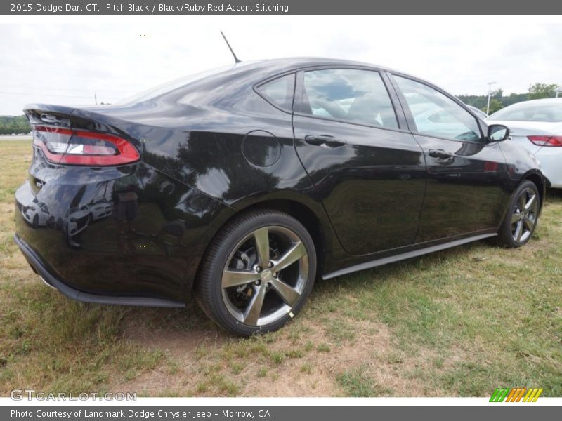 Pitch Black / Black/Ruby Red Accent Stitching 2015 Dodge Dart GT