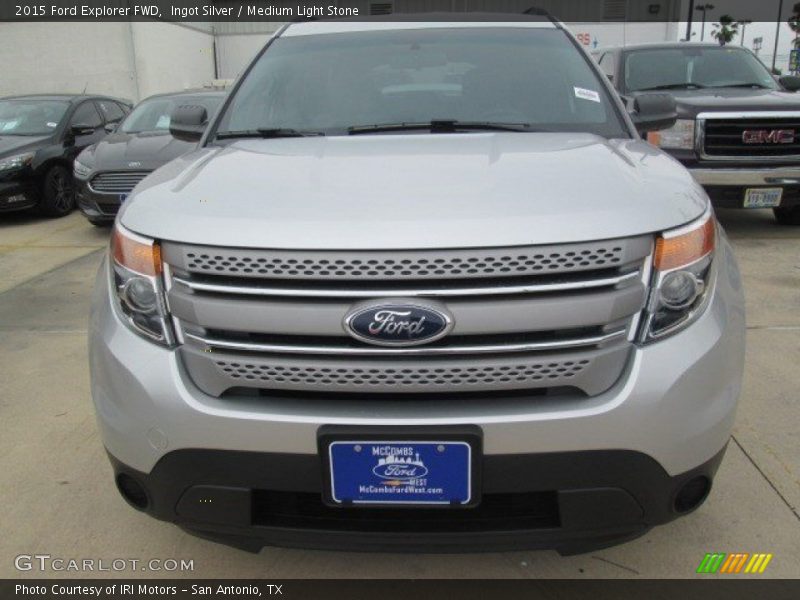 Ingot Silver / Medium Light Stone 2015 Ford Explorer FWD