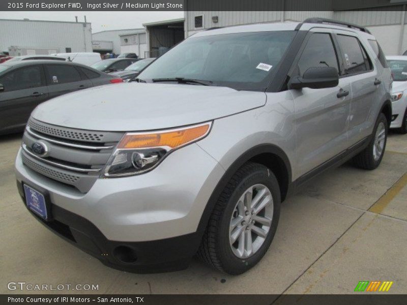 Ingot Silver / Medium Light Stone 2015 Ford Explorer FWD