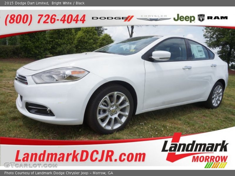 Bright White / Black 2015 Dodge Dart Limited