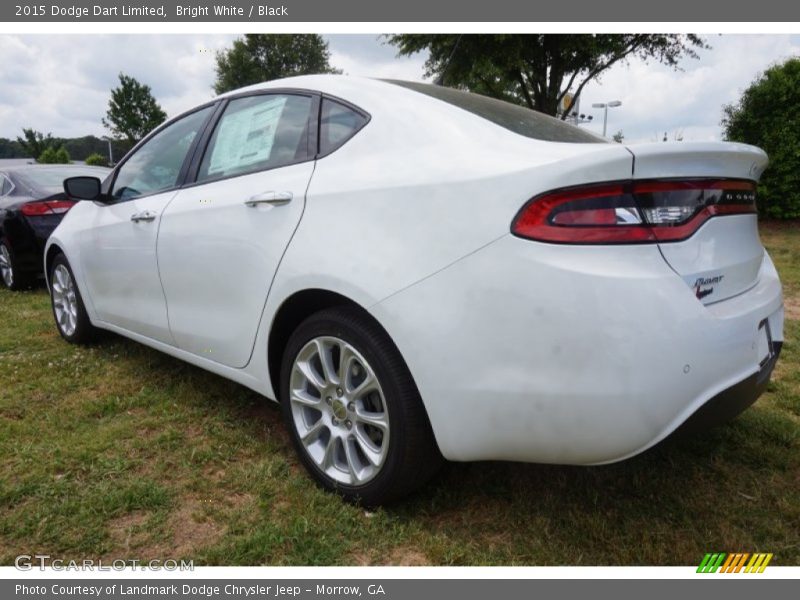 Bright White / Black 2015 Dodge Dart Limited
