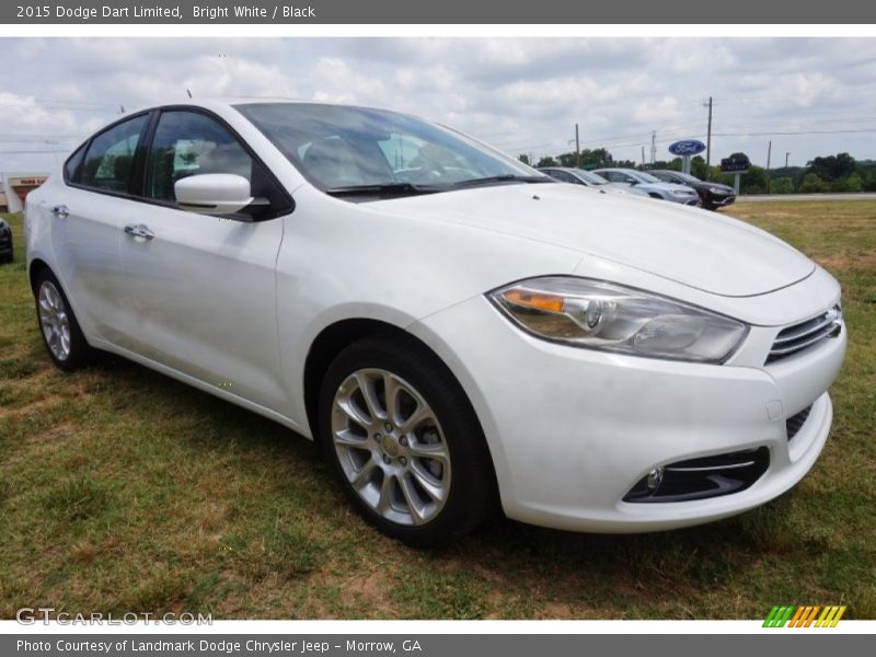 Bright White / Black 2015 Dodge Dart Limited