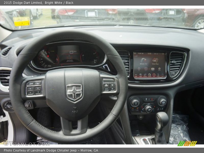 Bright White / Black 2015 Dodge Dart Limited
