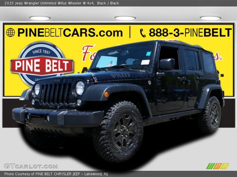 Black / Black 2015 Jeep Wrangler Unlimited Willys Wheeler W 4x4
