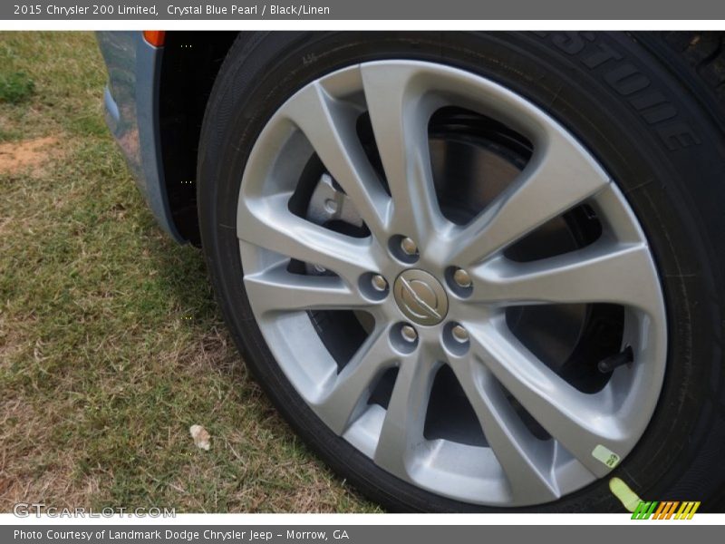 Crystal Blue Pearl / Black/Linen 2015 Chrysler 200 Limited