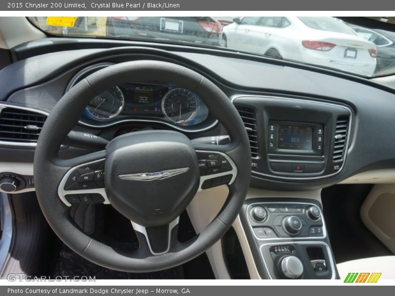 Crystal Blue Pearl / Black/Linen 2015 Chrysler 200 Limited
