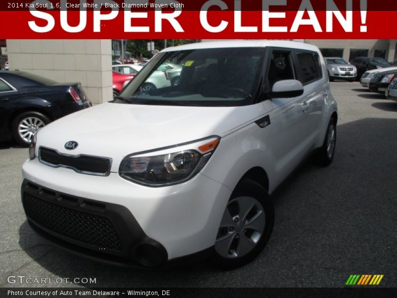 Clear White / Black Diamond Woven Cloth 2014 Kia Soul 1.6