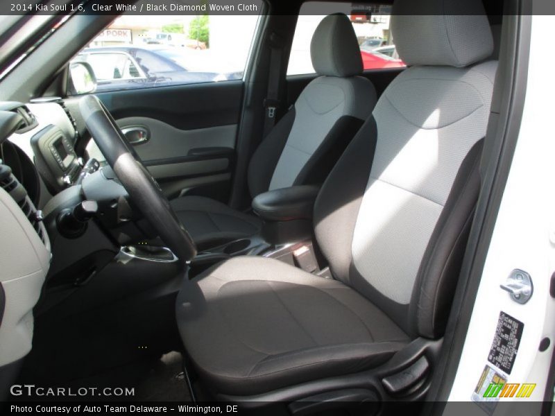 Clear White / Black Diamond Woven Cloth 2014 Kia Soul 1.6