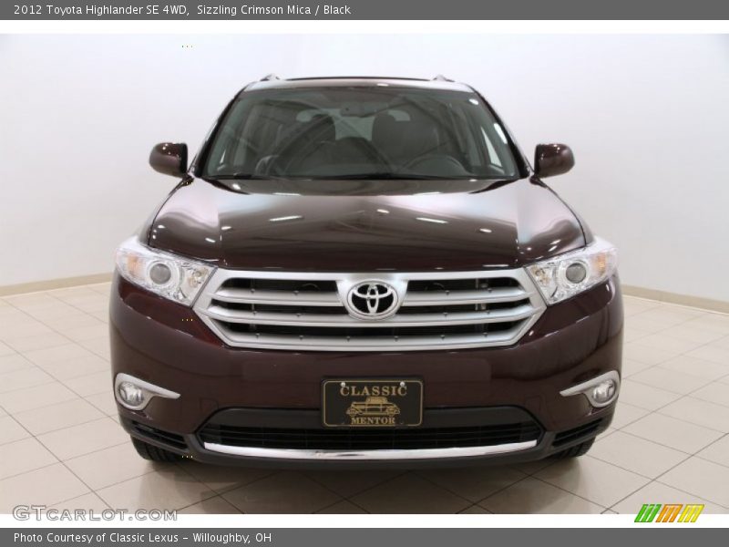 Sizzling Crimson Mica / Black 2012 Toyota Highlander SE 4WD