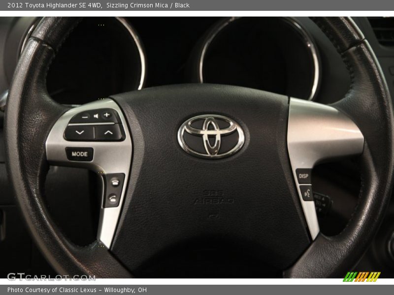 Sizzling Crimson Mica / Black 2012 Toyota Highlander SE 4WD