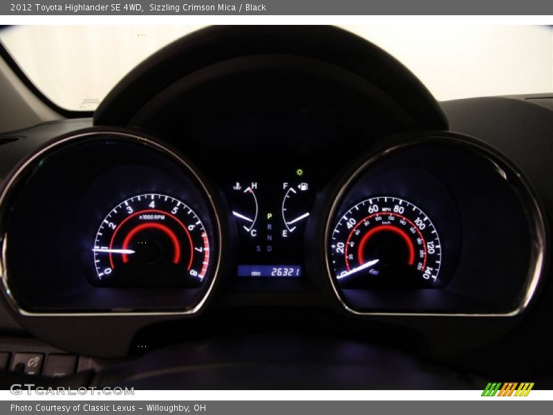 Sizzling Crimson Mica / Black 2012 Toyota Highlander SE 4WD