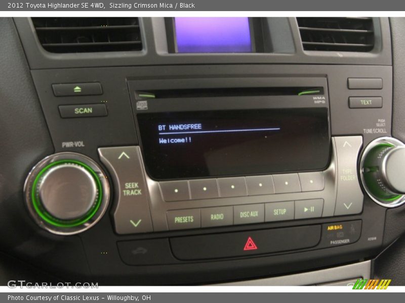 Sizzling Crimson Mica / Black 2012 Toyota Highlander SE 4WD