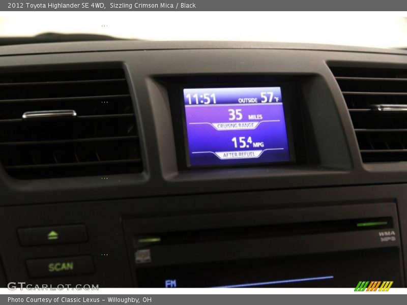 Sizzling Crimson Mica / Black 2012 Toyota Highlander SE 4WD