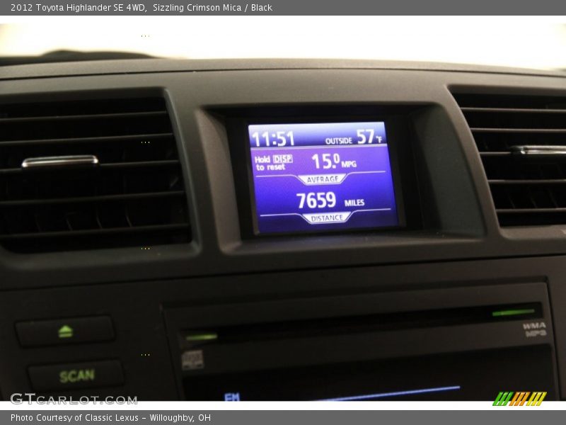 Sizzling Crimson Mica / Black 2012 Toyota Highlander SE 4WD