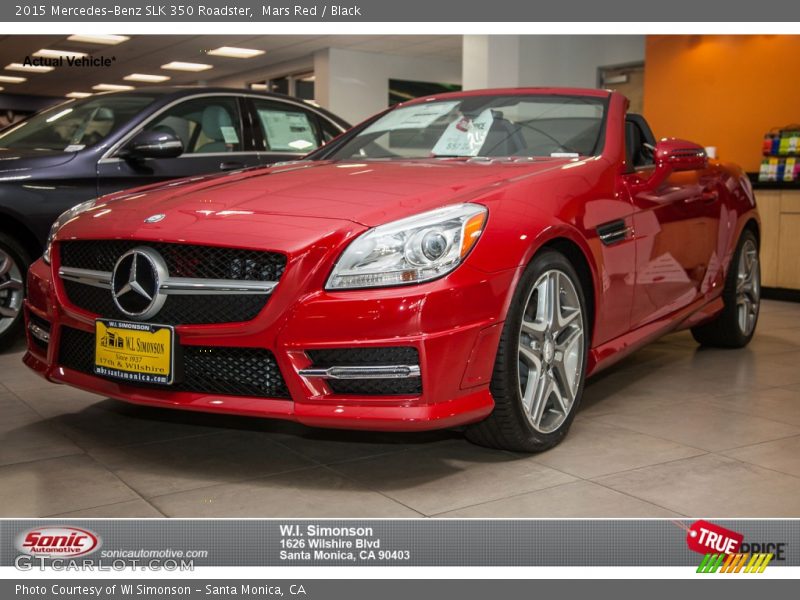 Mars Red / Black 2015 Mercedes-Benz SLK 350 Roadster