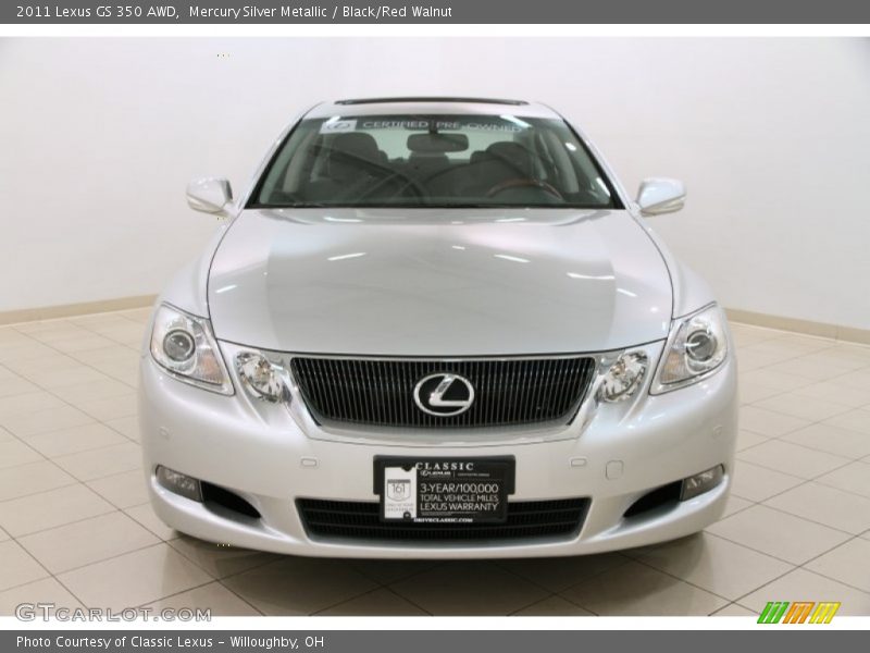 Mercury Silver Metallic / Black/Red Walnut 2011 Lexus GS 350 AWD