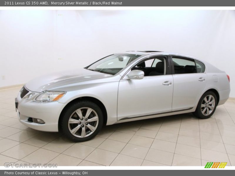 Mercury Silver Metallic / Black/Red Walnut 2011 Lexus GS 350 AWD