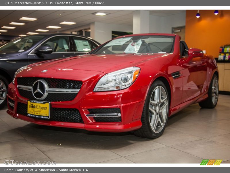 Mars Red / Black 2015 Mercedes-Benz SLK 350 Roadster