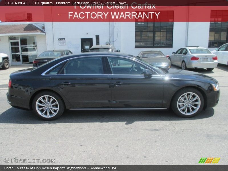 Phantom Black Pearl Effect / Nougat Brown 2014 Audi A8 L 3.0T quattro