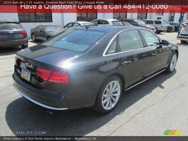 Phantom Black Pearl Effect / Nougat Brown 2014 Audi A8 L 3.0T quattro