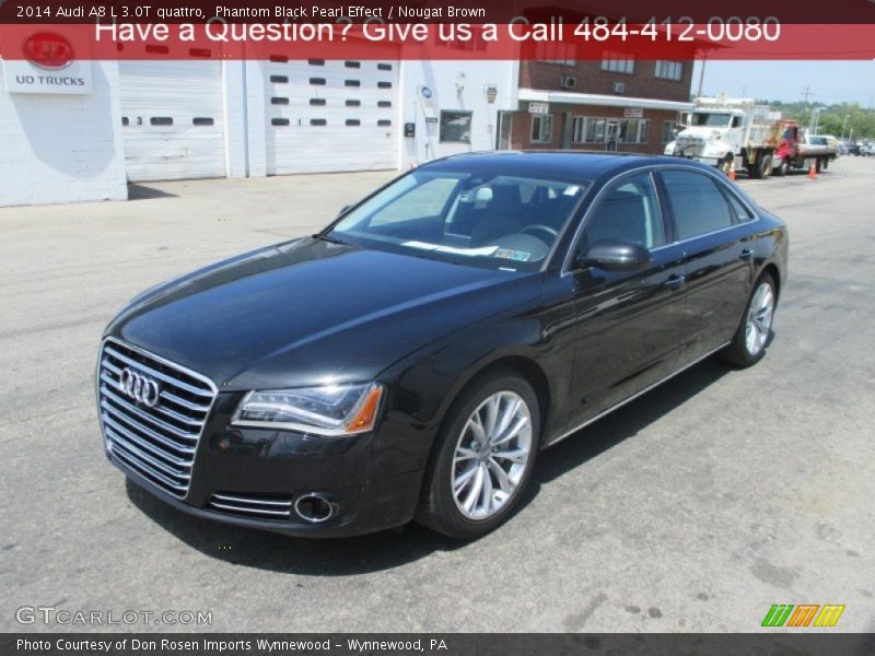 Phantom Black Pearl Effect / Nougat Brown 2014 Audi A8 L 3.0T quattro