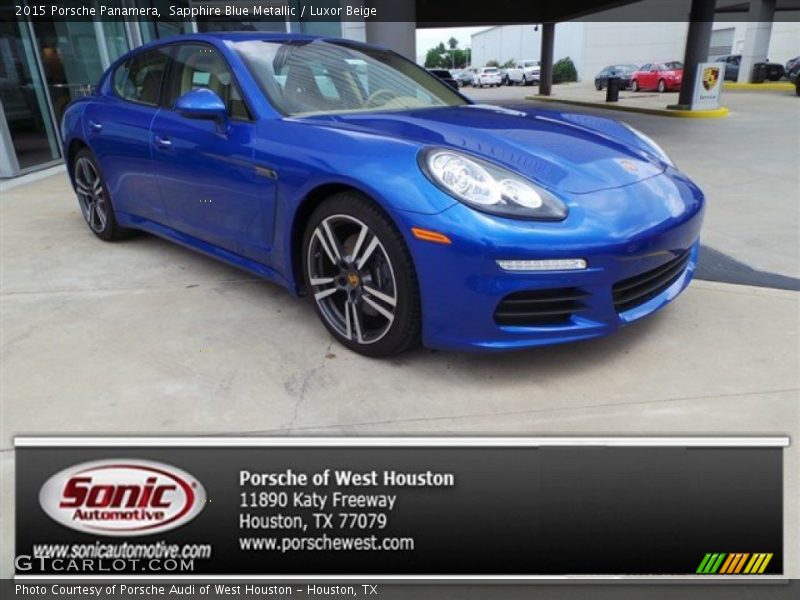 Sapphire Blue Metallic / Luxor Beige 2015 Porsche Panamera