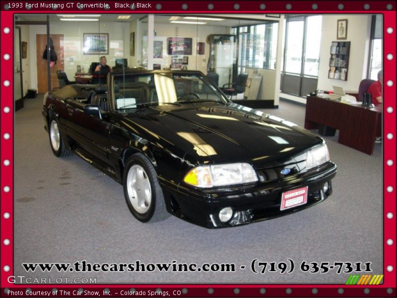 Black / Black 1993 Ford Mustang GT Convertible