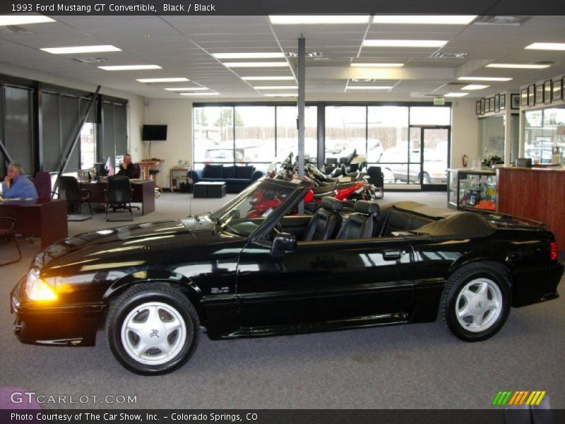 Black / Black 1993 Ford Mustang GT Convertible