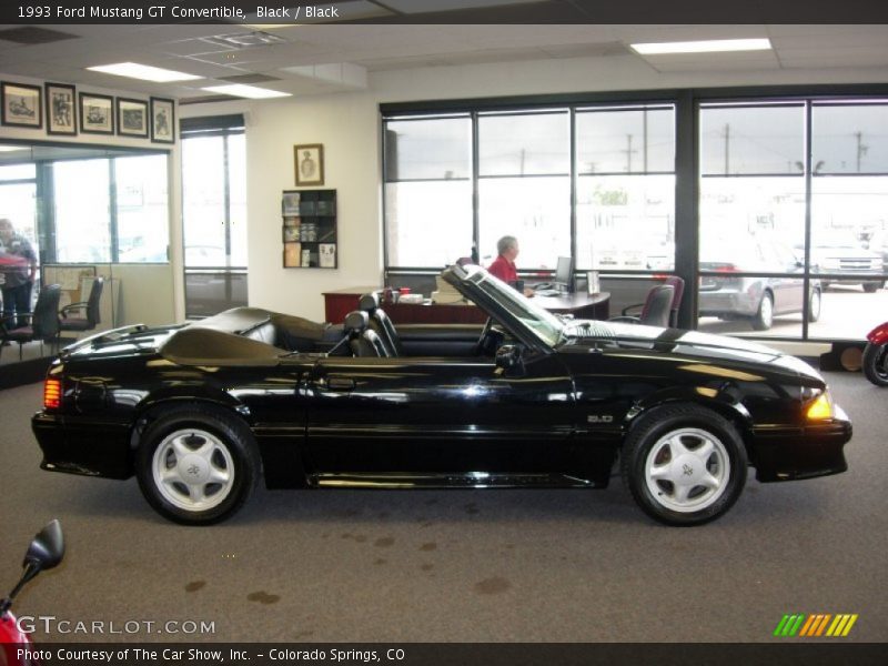 Black / Black 1993 Ford Mustang GT Convertible