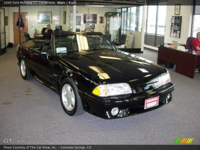Black / Black 1993 Ford Mustang GT Convertible
