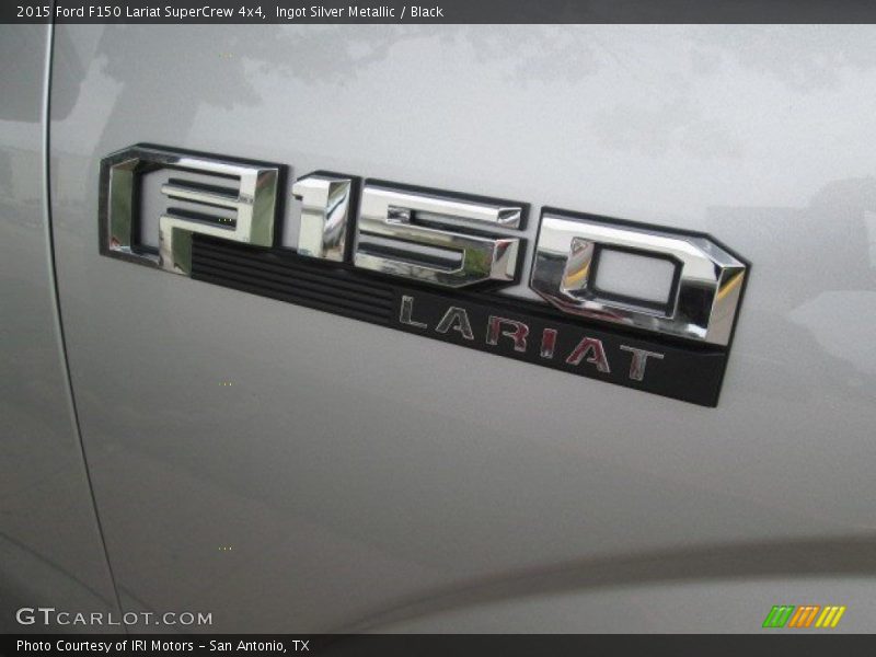 Ingot Silver Metallic / Black 2015 Ford F150 Lariat SuperCrew 4x4