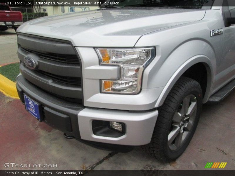 Ingot Silver Metallic / Black 2015 Ford F150 Lariat SuperCrew 4x4