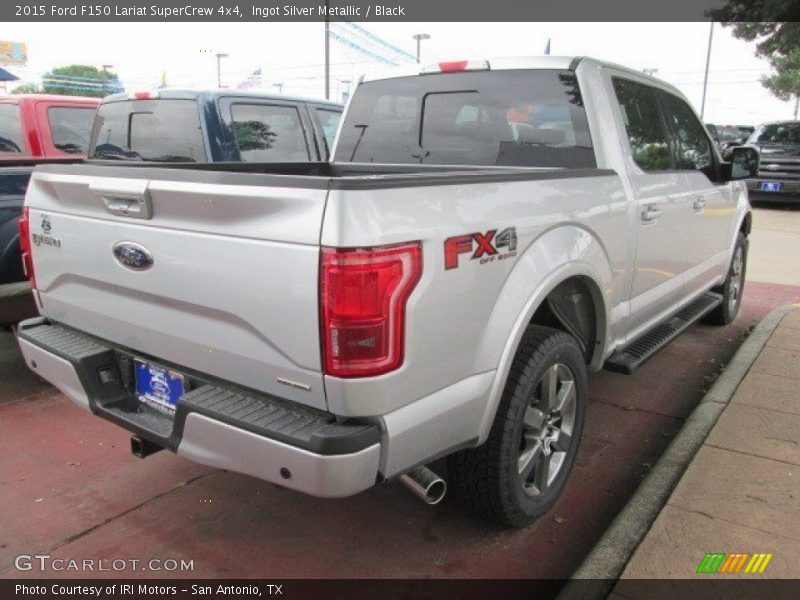 Ingot Silver Metallic / Black 2015 Ford F150 Lariat SuperCrew 4x4
