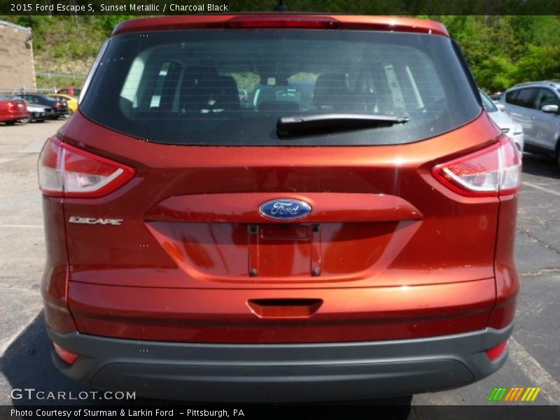 Sunset Metallic / Charcoal Black 2015 Ford Escape S