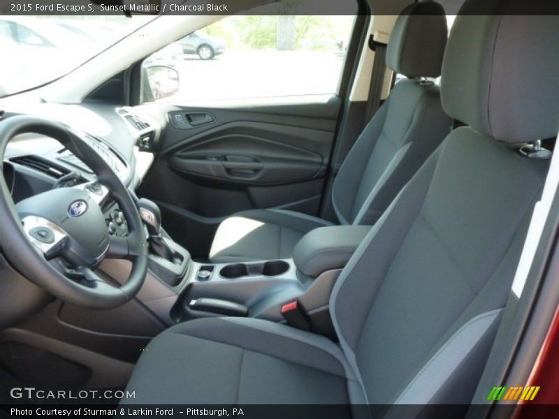 Sunset Metallic / Charcoal Black 2015 Ford Escape S
