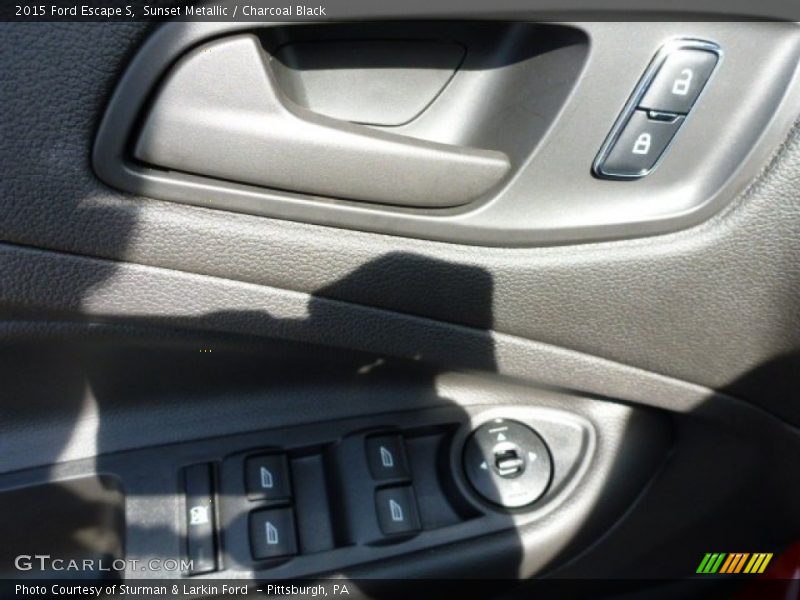 Sunset Metallic / Charcoal Black 2015 Ford Escape S