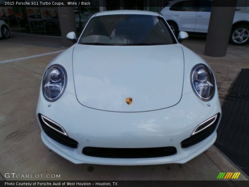 White / Black 2015 Porsche 911 Turbo Coupe