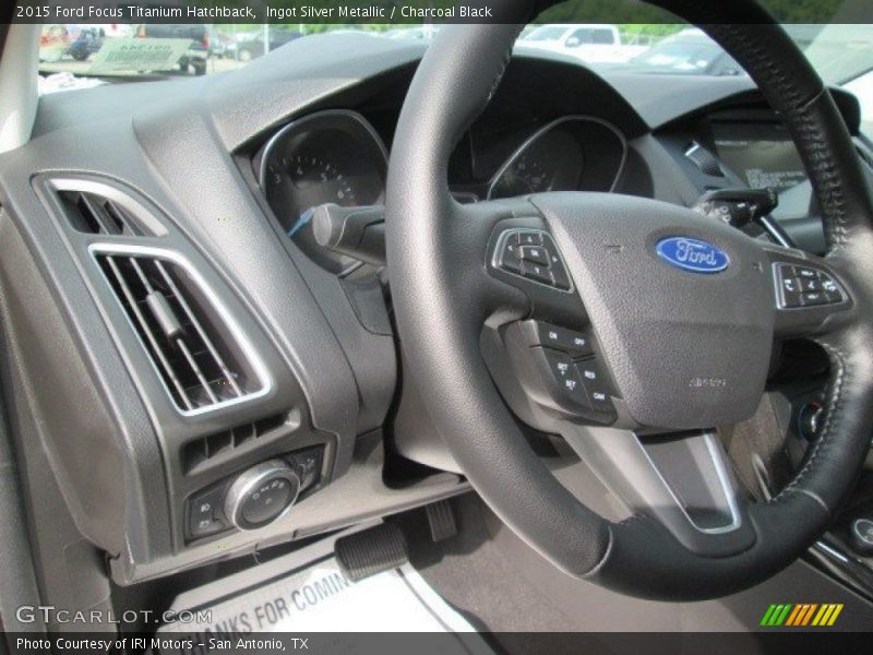 Ingot Silver Metallic / Charcoal Black 2015 Ford Focus Titanium Hatchback