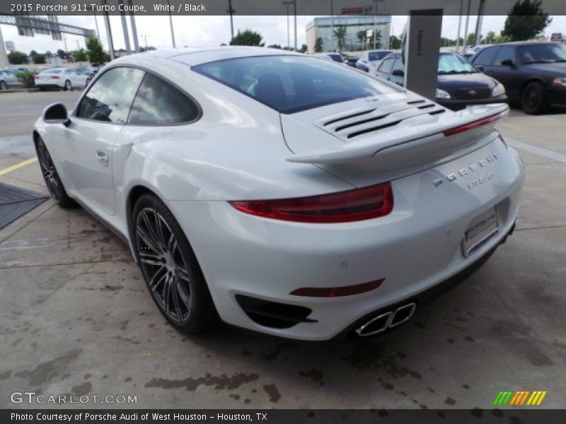 White / Black 2015 Porsche 911 Turbo Coupe