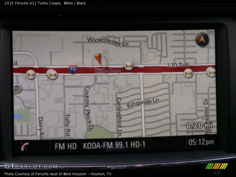Navigation of 2015 911 Turbo Coupe