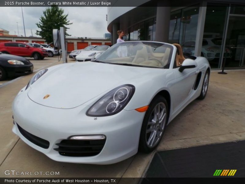 Carrara White Metallic / Luxor Beige 2015 Porsche Boxster