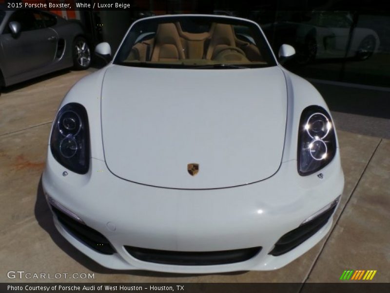 White / Luxor Beige 2015 Porsche Boxster