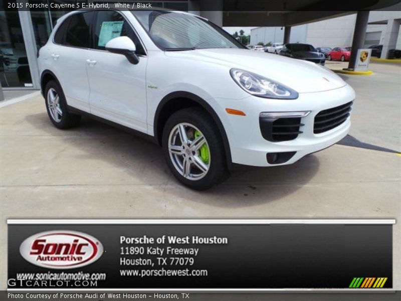 White / Black 2015 Porsche Cayenne S E-Hybrid