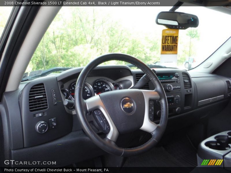 Black / Light Titanium/Ebony Accents 2008 Chevrolet Silverado 1500 LT Extended Cab 4x4