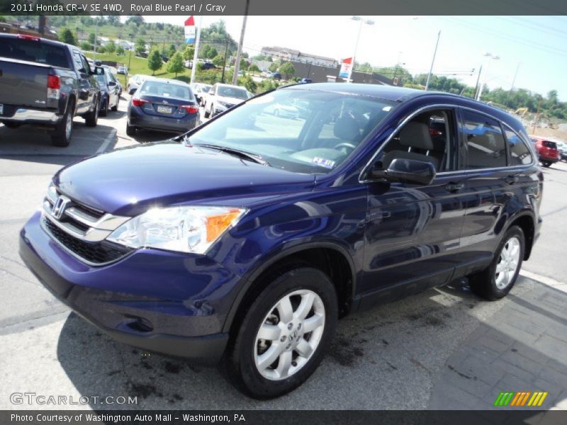 Royal Blue Pearl / Gray 2011 Honda CR-V SE 4WD