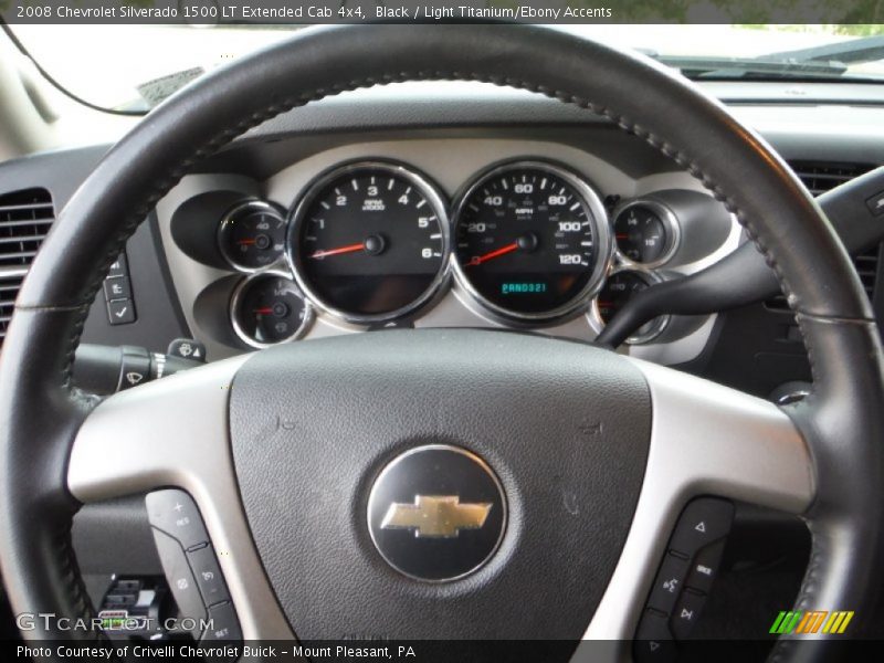 Black / Light Titanium/Ebony Accents 2008 Chevrolet Silverado 1500 LT Extended Cab 4x4