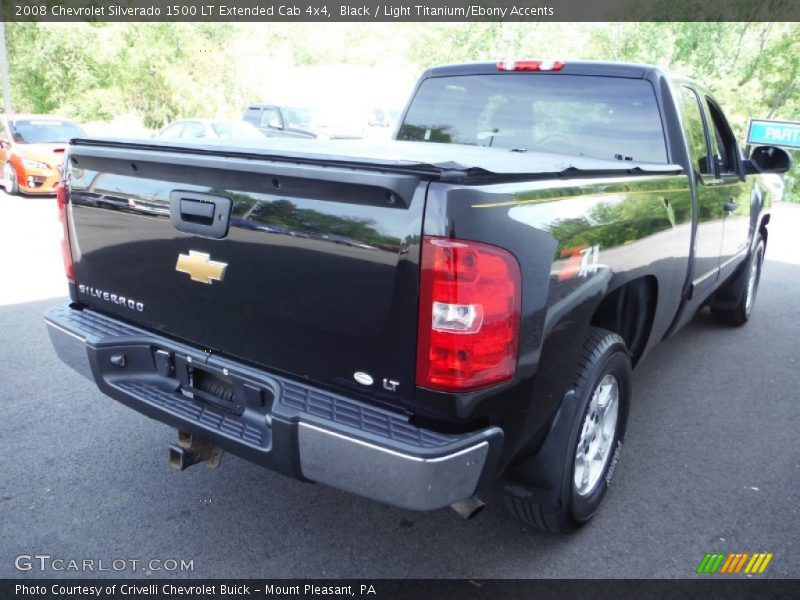 Black / Light Titanium/Ebony Accents 2008 Chevrolet Silverado 1500 LT Extended Cab 4x4