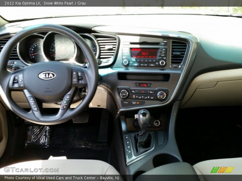 Snow White Pearl / Gray 2012 Kia Optima LX