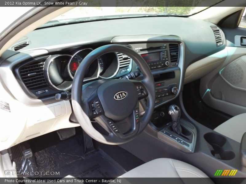 Snow White Pearl / Gray 2012 Kia Optima LX